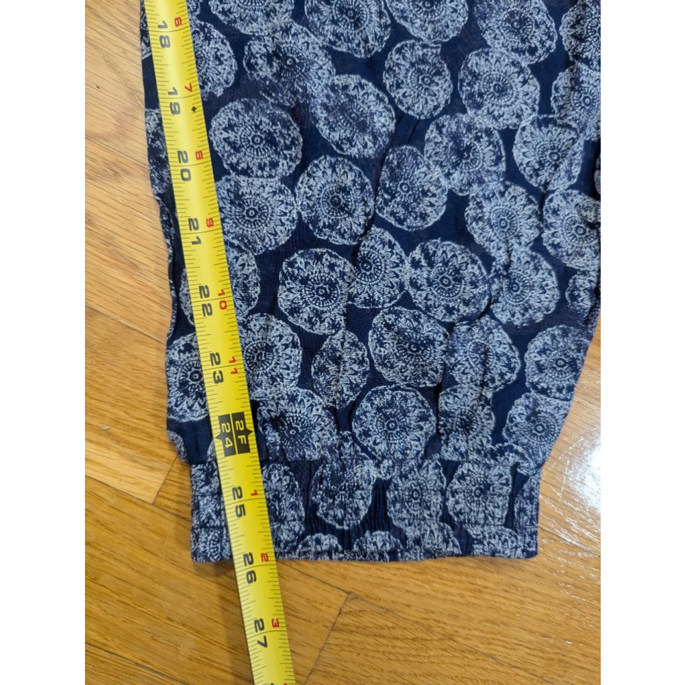 Fatface Blue Patterned Drawstring Pants Size 16 - image 8